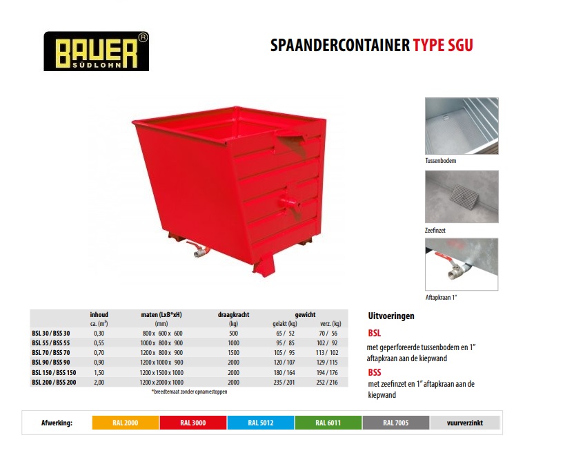 Spaander-Stapelkieper BSS 55 RAL 3000