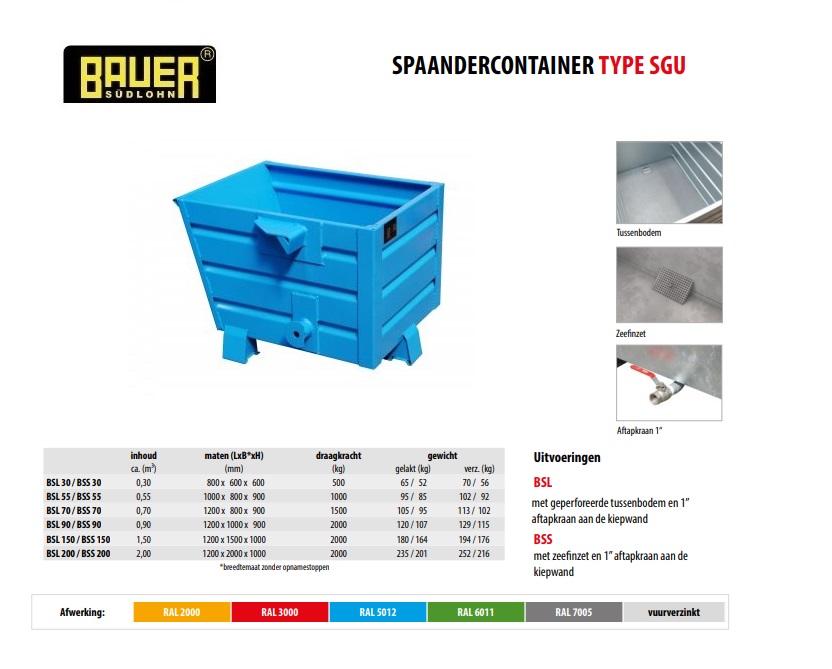 Spaander-Stapelkieper BSL 30 RAL 5012