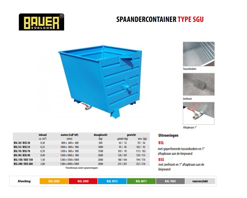 Spaander-Stapelkieper BSL 55 RAL 5012