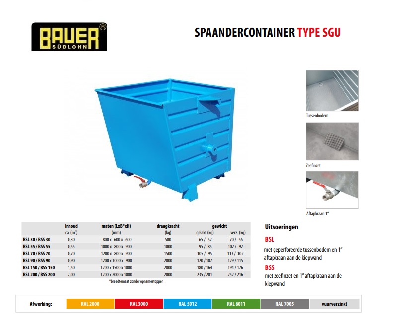 Spaander-Stapelkieper BSS 55 RAL 5012