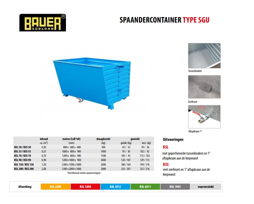 Spaander-Stapelkieper BSS 150 RAL 5012