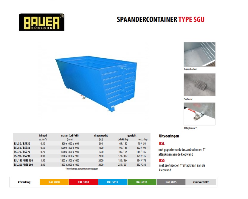 Spaander-Stapelkieper BSS 200 RAL 5012