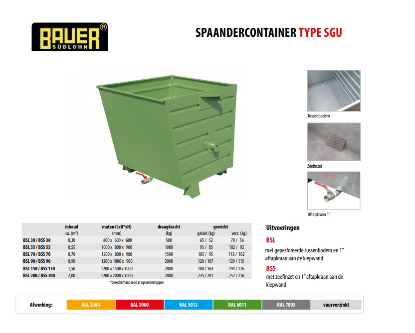 Spaander-Stapelkieper BSL 55 RAL 6011