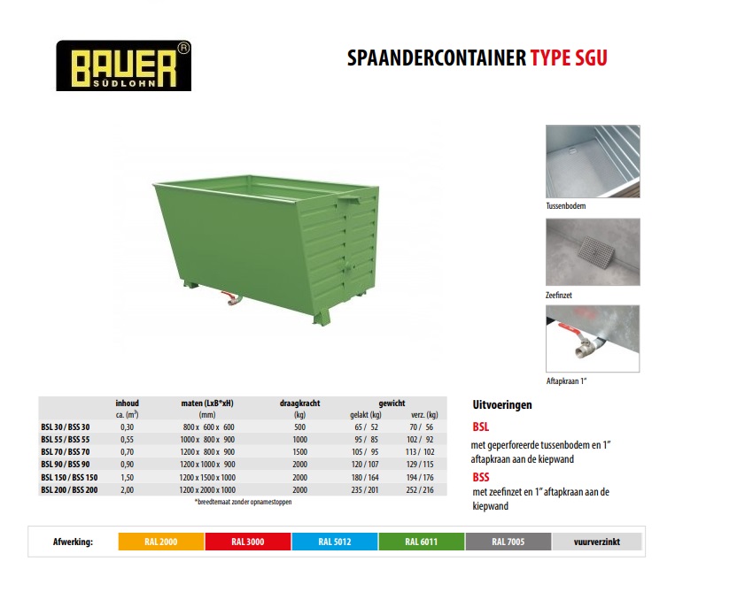 Spaander-Stapelkieper BSL 150 RAL 6011