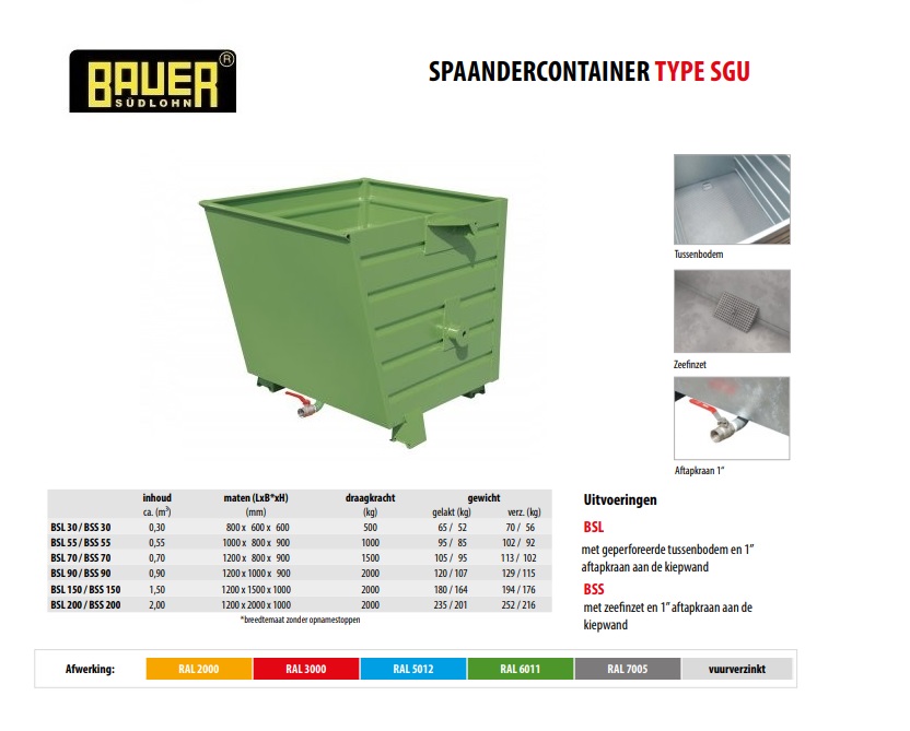 Spaander-Stapelkieper BSS 55 RAL 6011