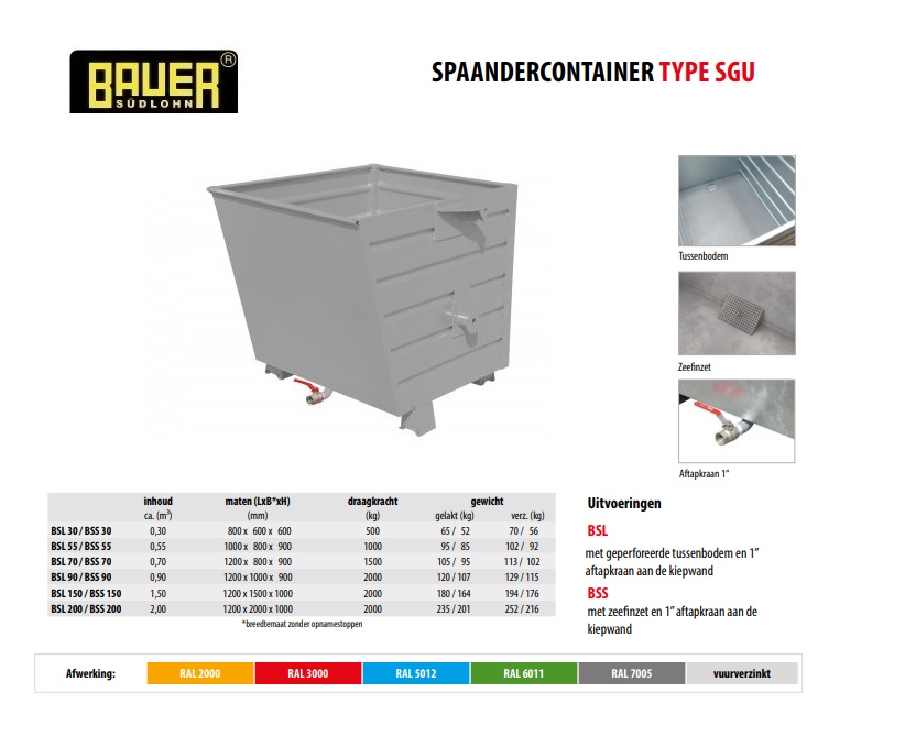 Spaander-Stapelkieper BSL 55 RAL 7005