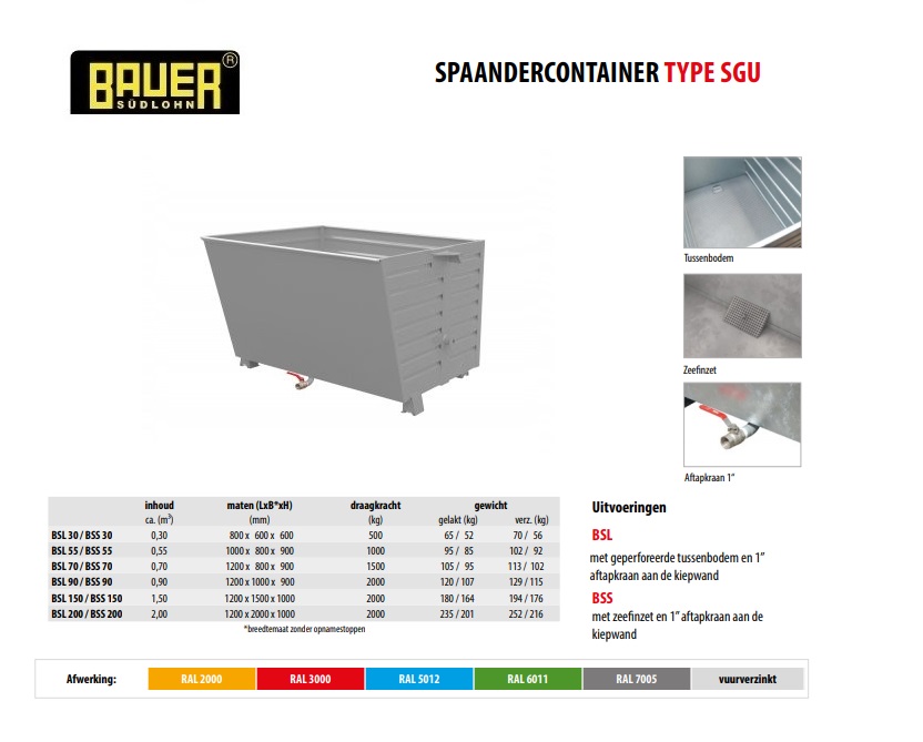 Spaander-Stapelkieper BSL 150 RAL 7005