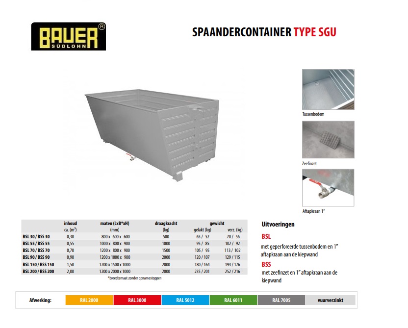 Spaander-Stapelkieper BSL 200 RAL 7005