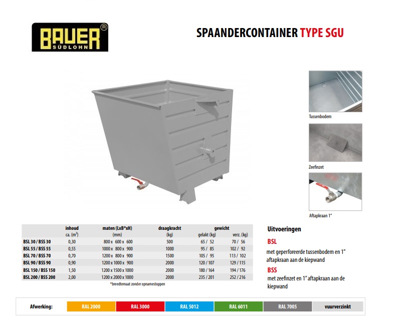 Spaander-Stapelkieper BSS 55 RAL 7005