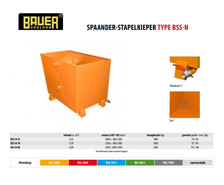 Spaander-Stapelkieper BSS-N 55 RAL 2000