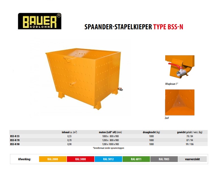 Spaander-Stapelkieper BSS-N 70 RAL 2000