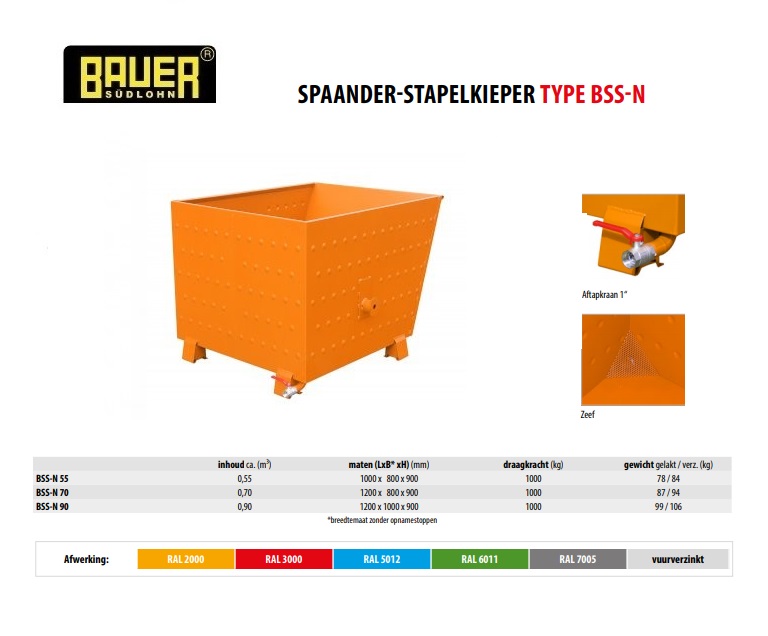 Spaander-Stapelkieper BSS-N 90 RAL 2000