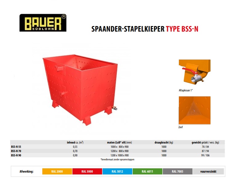 Spaander-Stapelkieper BSS-N 55 RAL 3000