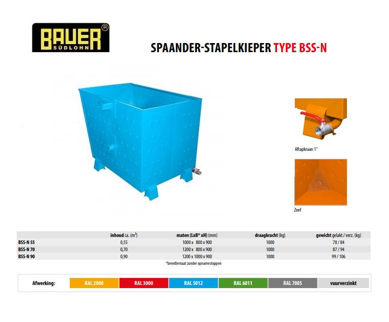 Spaander-Stapelkieper BSS-N 55 RAL 5012