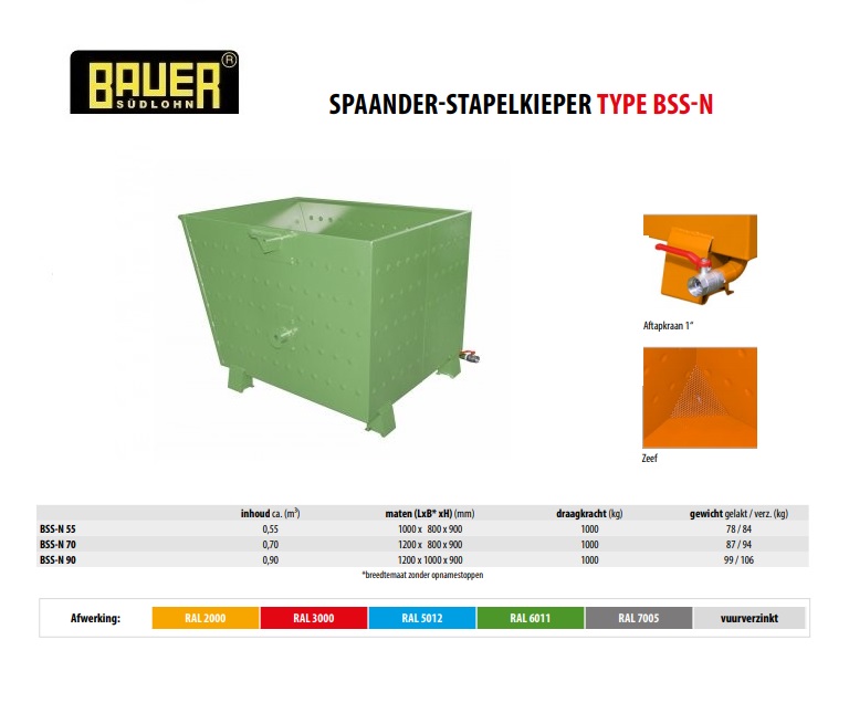 Spaander-Stapelkieper BSS-N 70 RAL 6011