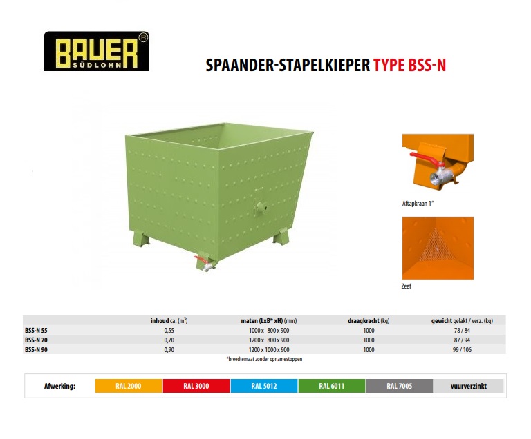 Spaander-Stapelkieper BSS-N 90 RAL 6011