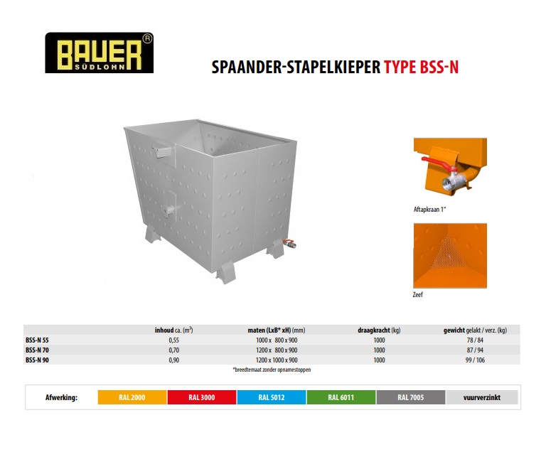 Spaander-Stapelkieper BSS-N 55 RAL 7005