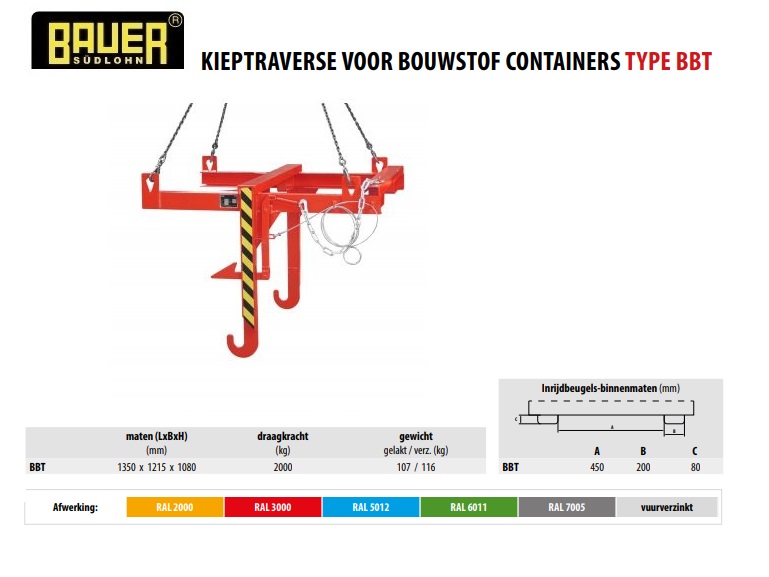 Kieptraverse BBT RAL 3000