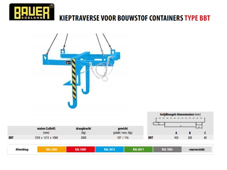 Kieptraverse BBT RAL 5012