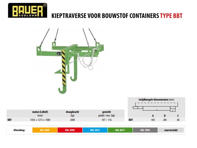 Kieptraverse BBT RAL 6011