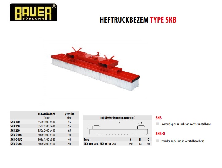 Heftruckbezem SKB 150 RAL 3000