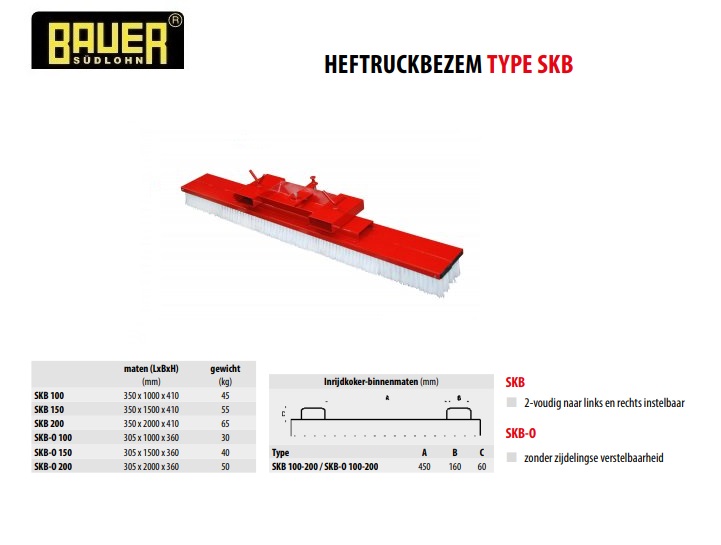 Heftruckbezem SKB 200 RAL 3000