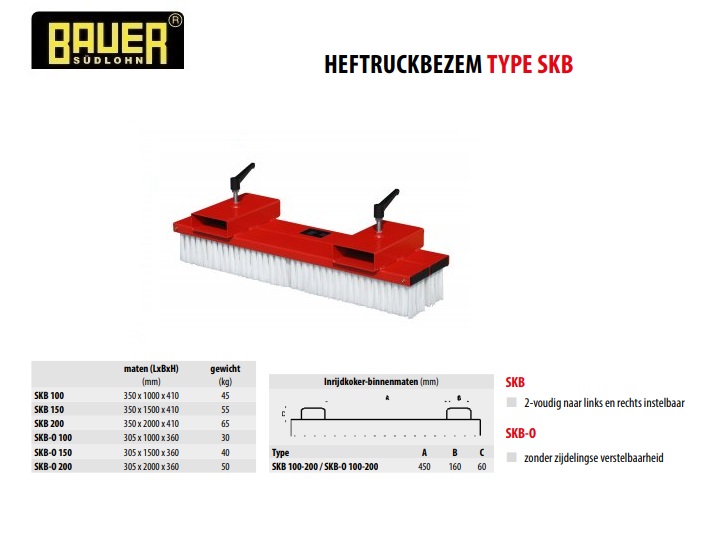 Heftruckbezem SKB-O 100 RAL 3000