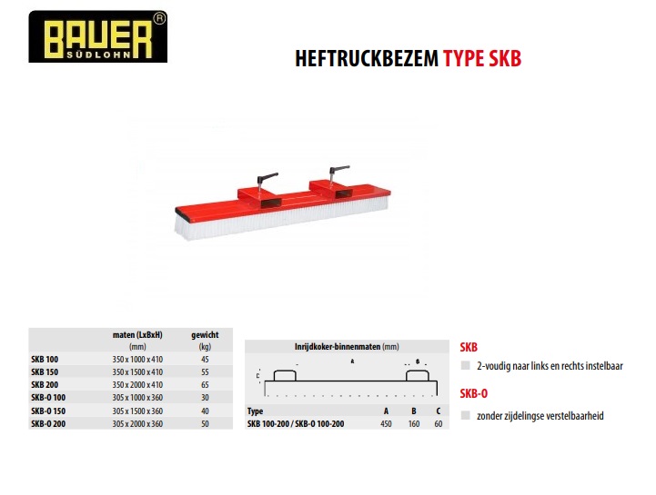 Heftruckbezem SKB-O 150 RAL 3000