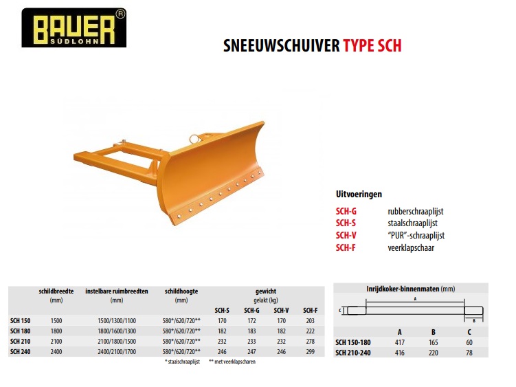 Sneeuwschuiver SCH-S 210 RAL 2000 | DKMTools - DKM Tools