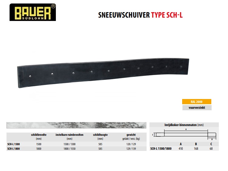 Reserve-schraaplijst  2100 mm - Type -V (polyurethaan) 200 x 30 mm | DKMTools - DKM Tools