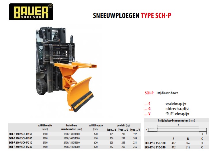 Sneeuwploeg SCH-P-G 150 RAL 2000