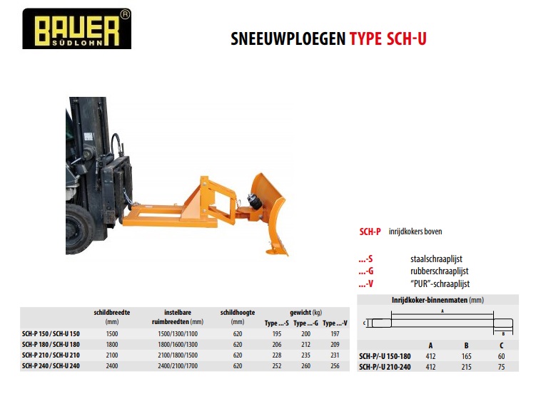 Sneeuwploeg SCH-U-S 150 RAL 2000