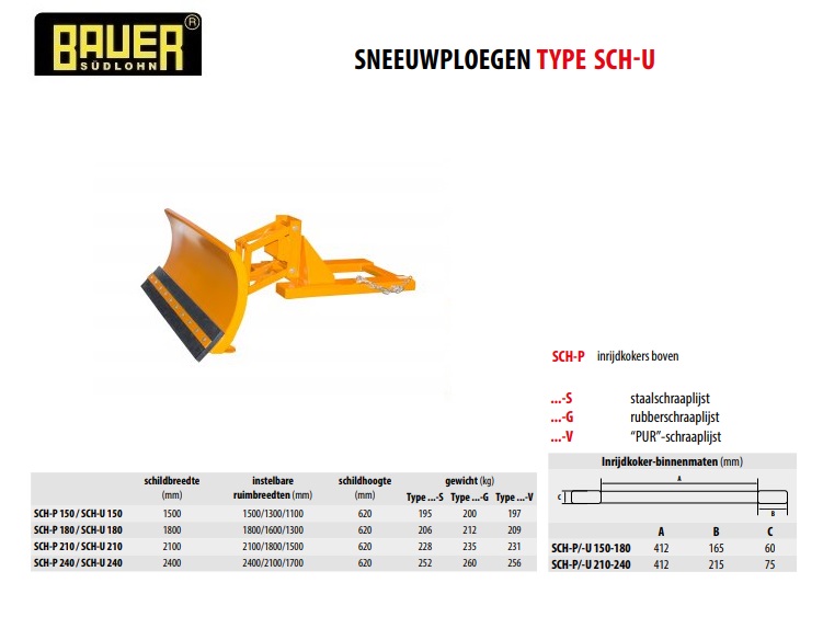 Sneeuwploeg SCH-U-G 150 RAL 2000