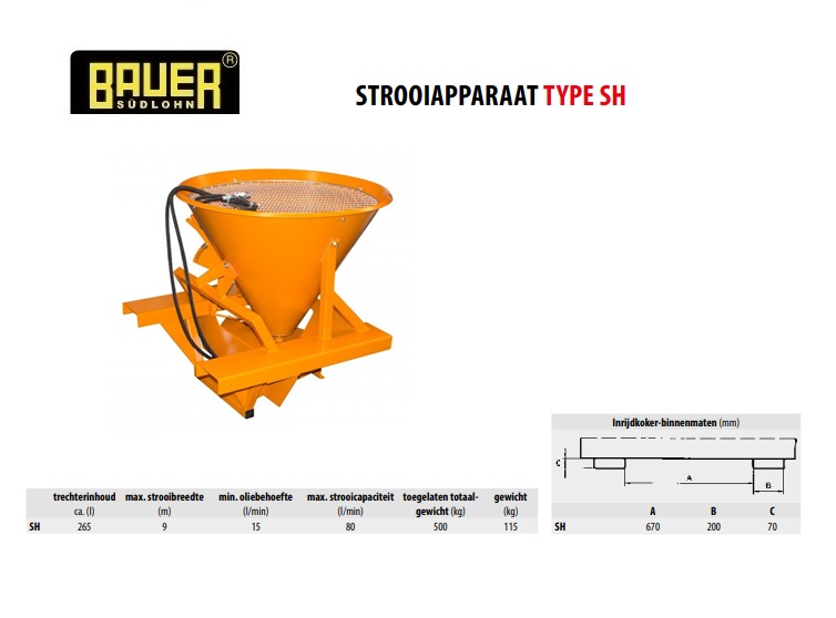 Strooiapparaat SH RAL 2000