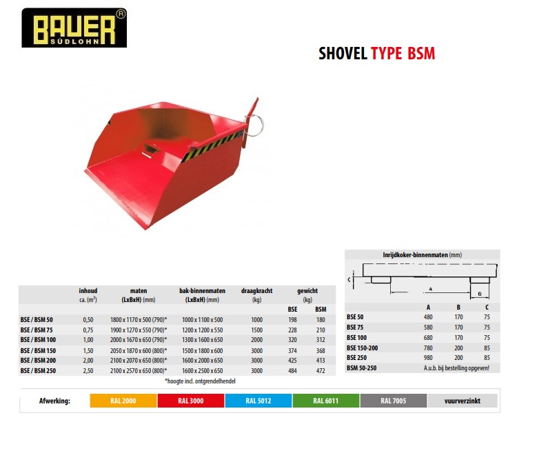 Shovel BSM 50 RAL 3000