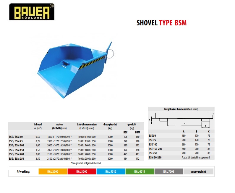 Shovel BSM 50 RAL 5012