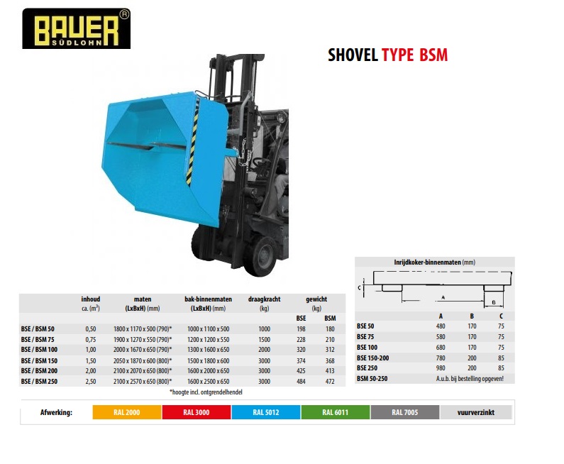 Shovel BSM 100 RAL 5012