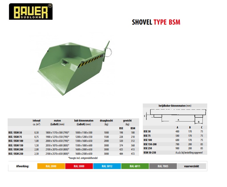 Shovel BSM 50 RAL 6011