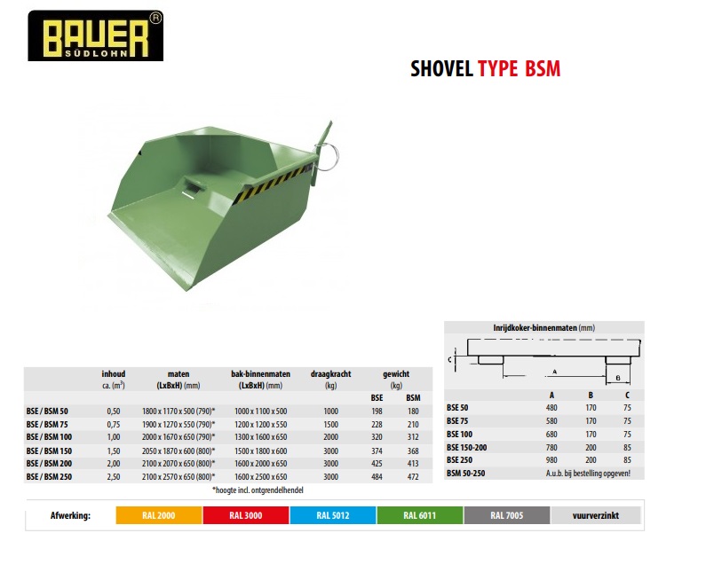 Shovel BSM 200 RAL 6011