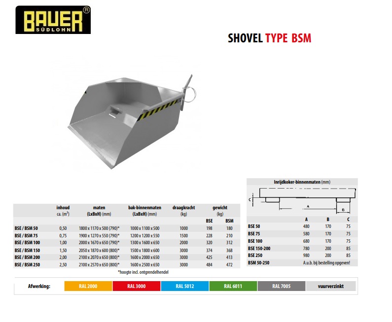 Shovel BSM 50 RAL 6011