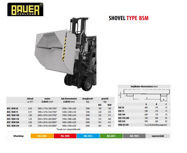 Shovel BSM 100 RAL 7005