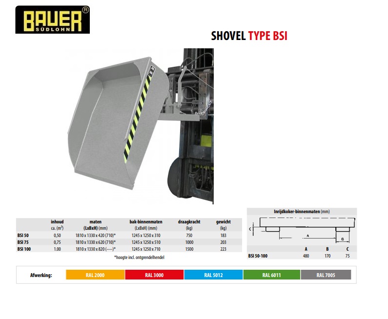 Shovel BSI 50 RAL 7005