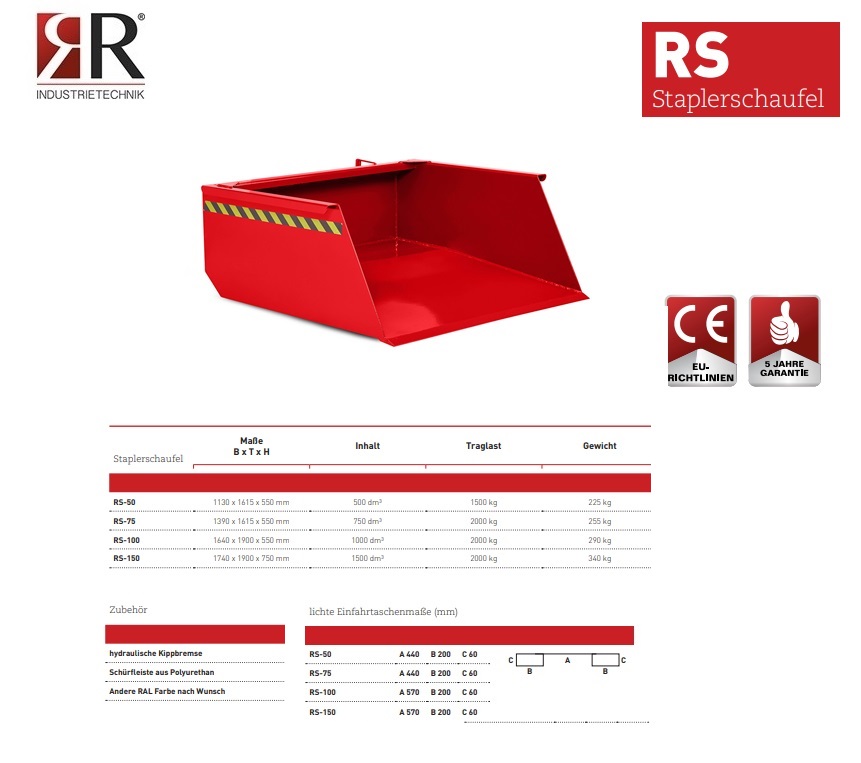 Shovel RS-50 RAL 3000