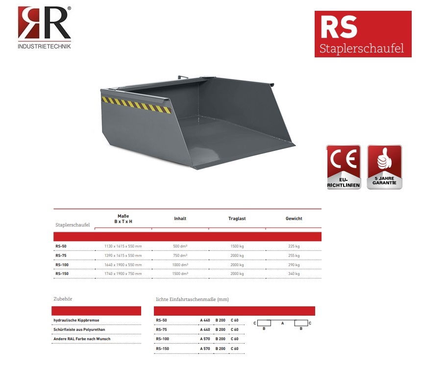 Shovel RS-50 RAL 7005