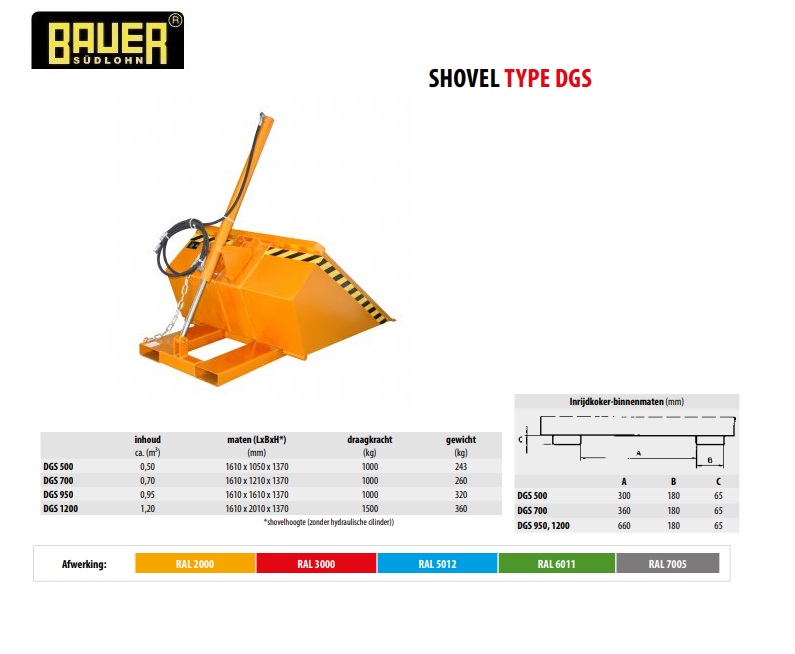 Shovel DGS 500 RAL 2000