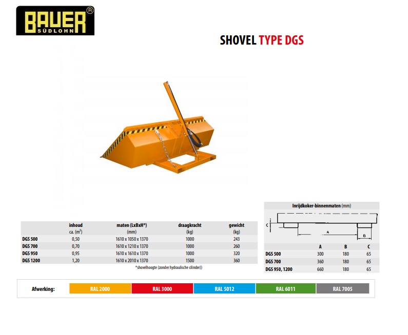 Shovel DGS 1200 RAL 5012 | DKMTools - DKM Tools