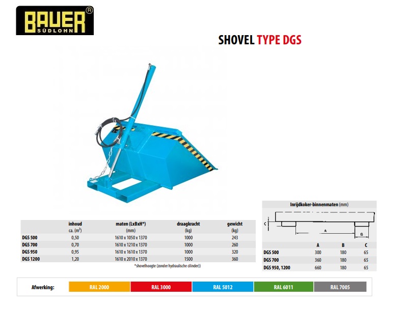 Shovel DGS 500 RAL 5012