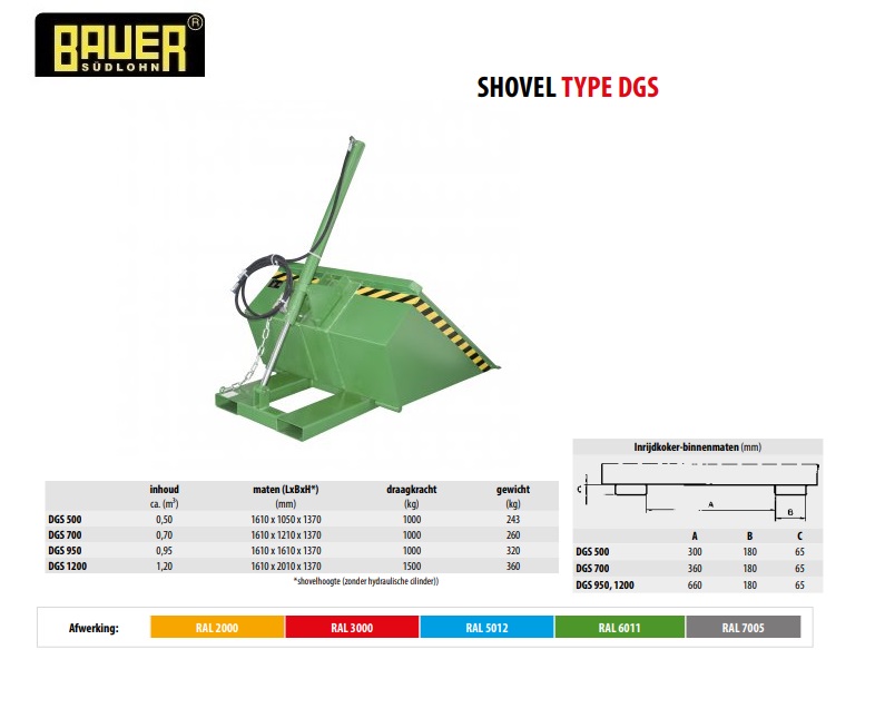 Shovel DGS 500 RAL 6011