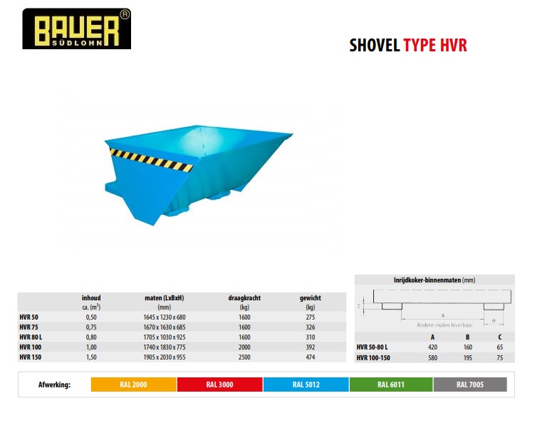 Shovel HVR 50 RAL 5012