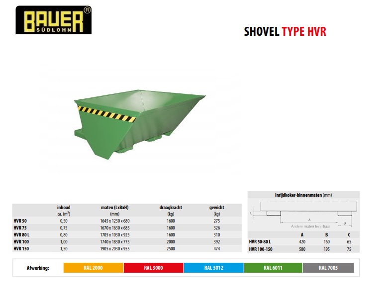 Shovel HVR 50 RAL 6011